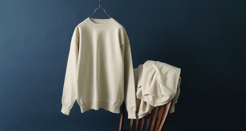 カシミヤニット ヨネトミニューベーシック ニット Yonetomi NEW BASIC ヨネトミニューベージック EX FINE WOOLRIB KNIT B L