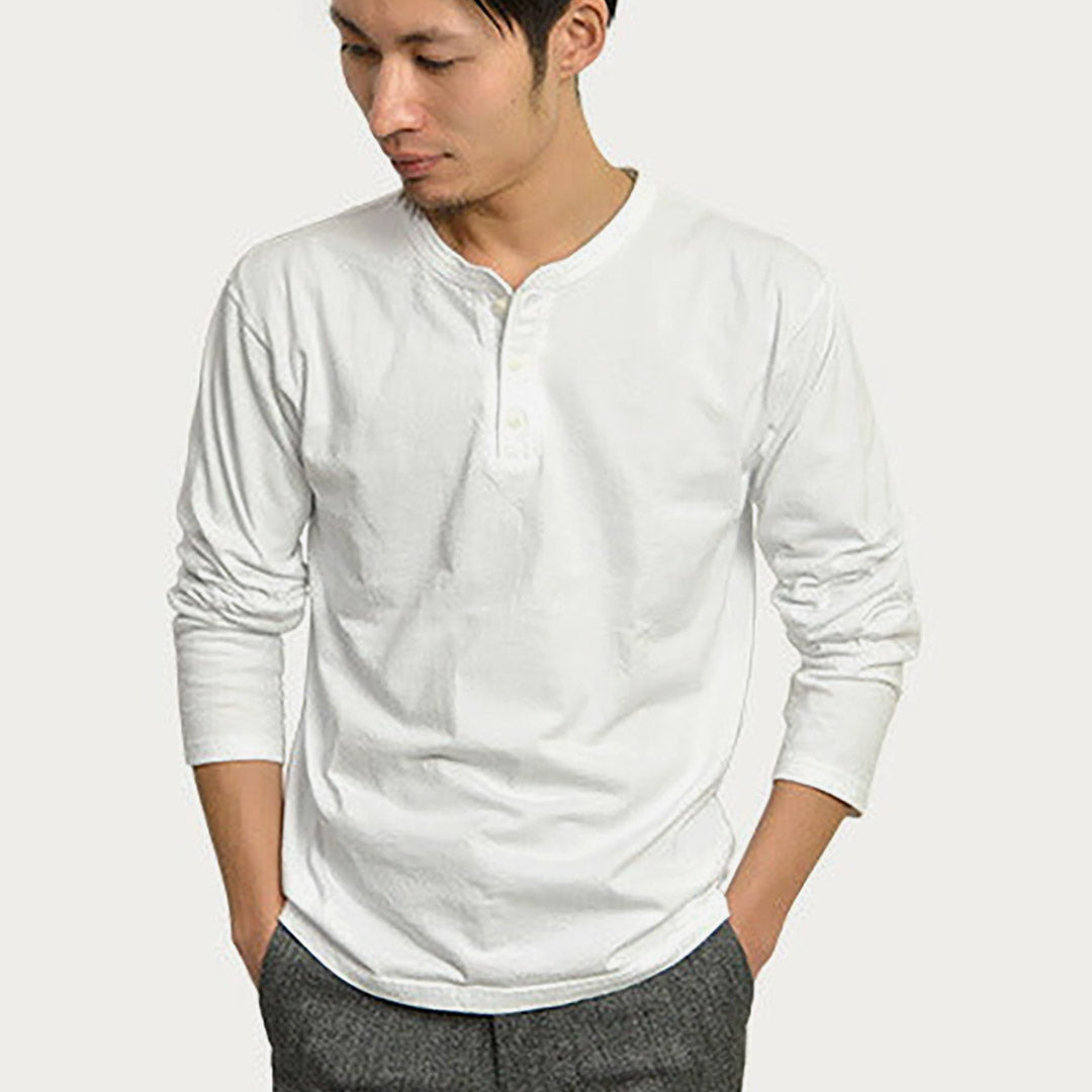 GOOD ON(グッドオン) カラー別注 ロングスリーブ ヘンリーネック Tシャツ
