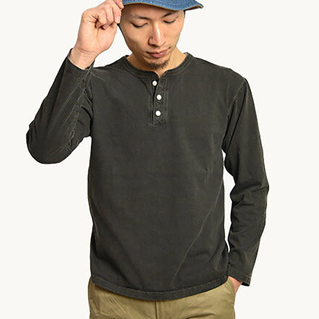 GOOD ON(グッドオン) カラー別注 ロングスリーブ ヘンリーネック Tシャツ