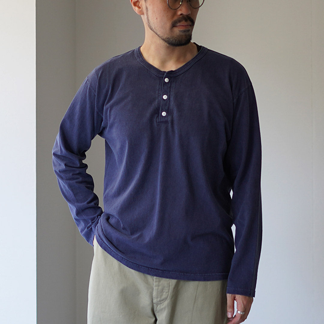 GOOD ON(グッドオン) カラー別注 ロングスリーブ ヘンリーネック Tシャツ