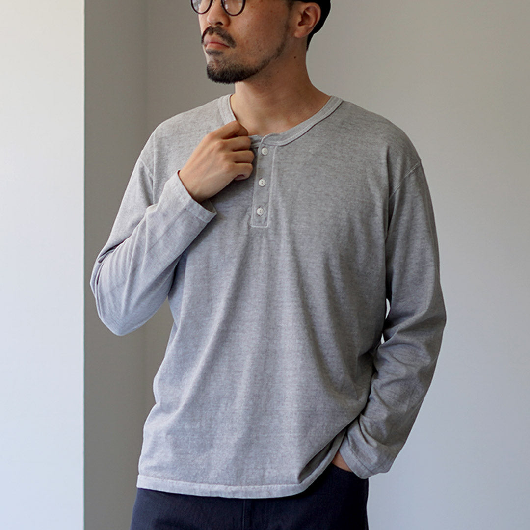GOOD ON(グッドオン) カラー別注 ロングスリーブ ヘンリーネック Tシャツ