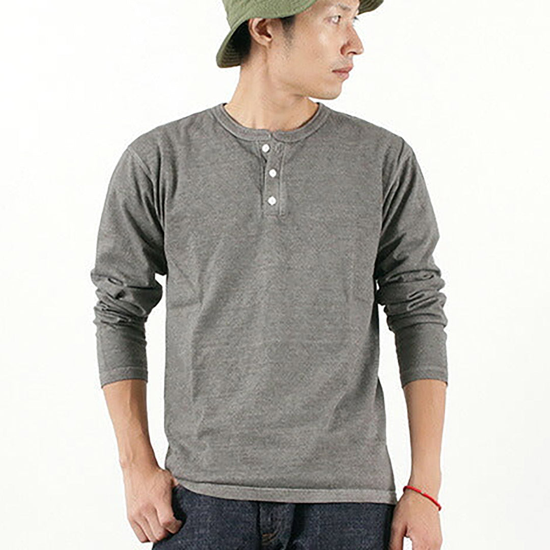 GOOD ON(グッドオン) カラー別注 ロングスリーブ ヘンリーネック Tシャツ