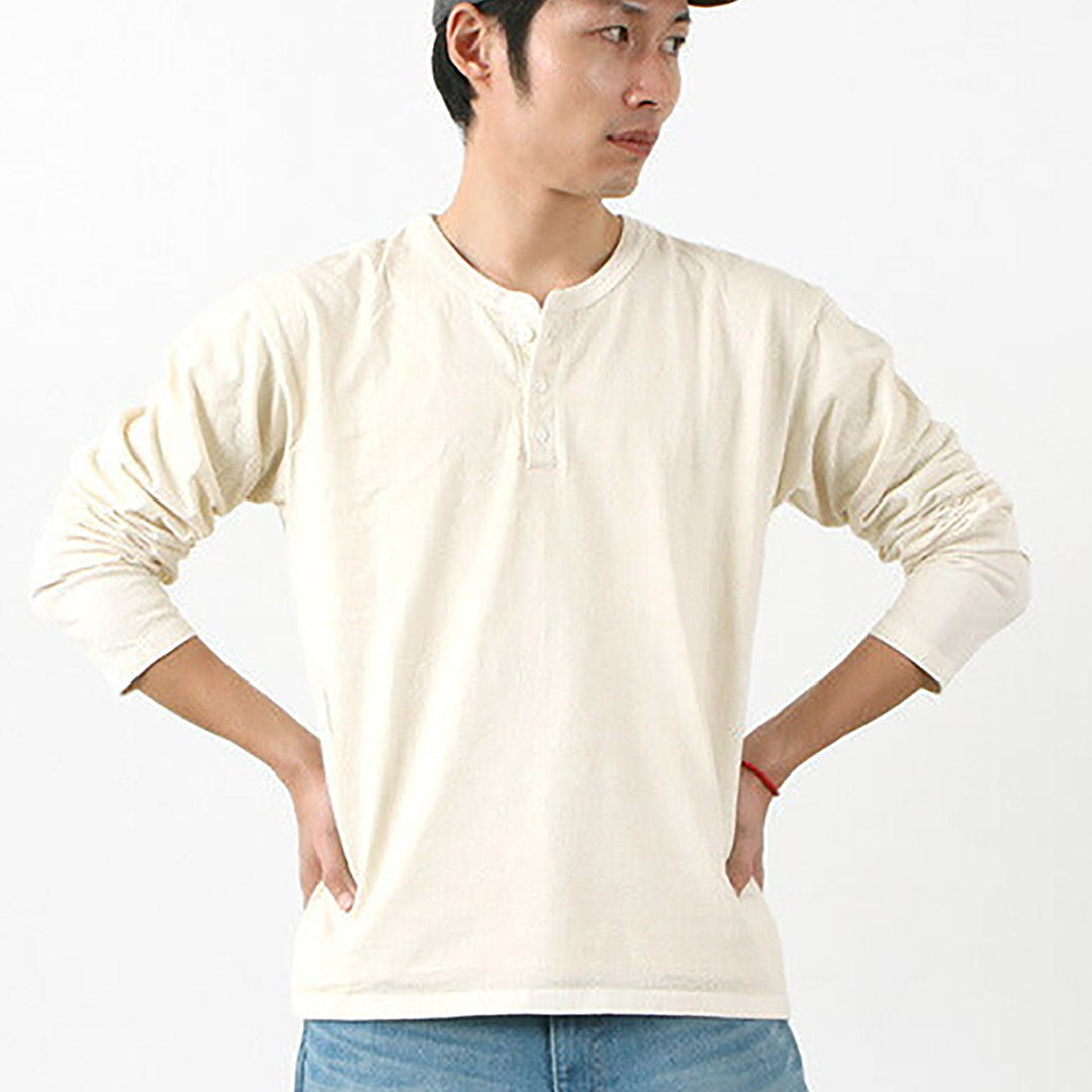 GOOD ON(グッドオン) カラー別注 ロングスリーブ ヘンリーネック Tシャツ