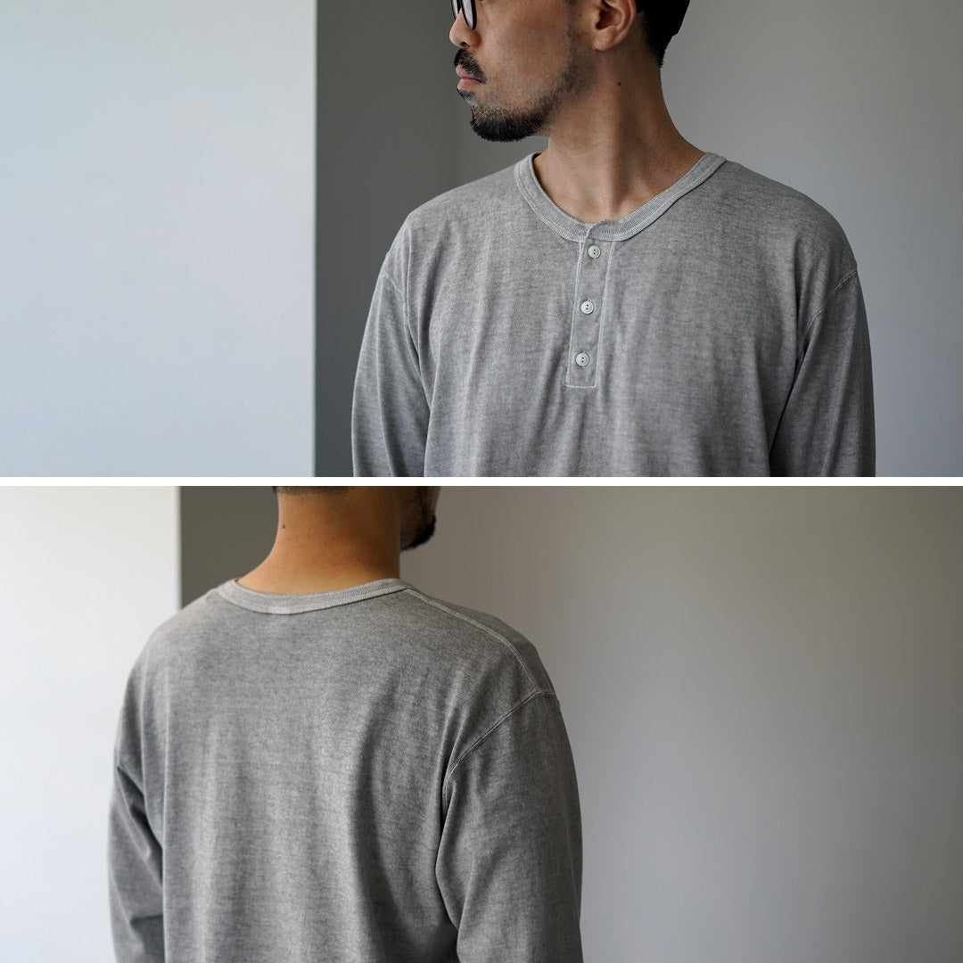 GOOD ON(グッドオン) カラー別注 ロングスリーブ ヘンリーネック Tシャツ
