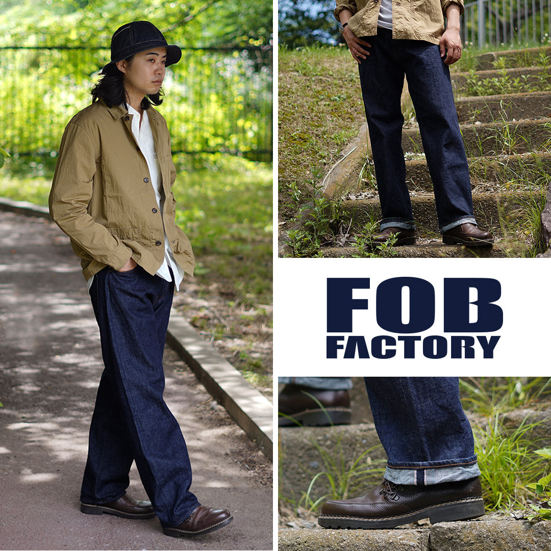 FOB FACTORY(FOBファクトリー) F1147 ワイドデニム5Pパンツ