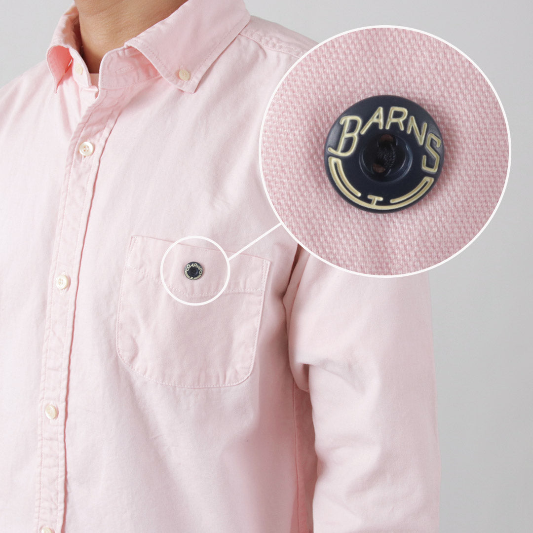 BARNS(バーンズ) カラー別注 オックス ロングスリーブ ボタンダウンシャツ