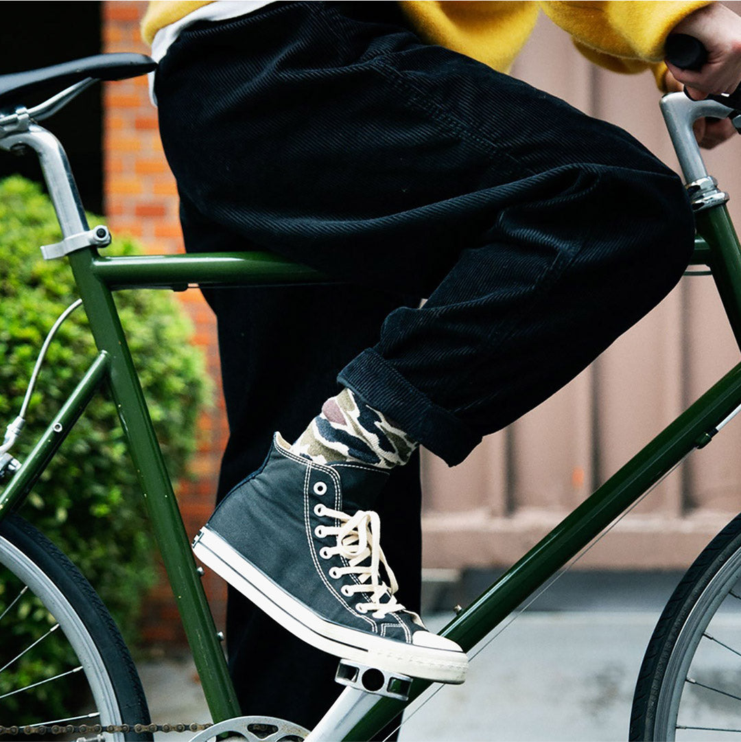 ROTOTO(ロトト) R1339 パイル カモ クルーソックス