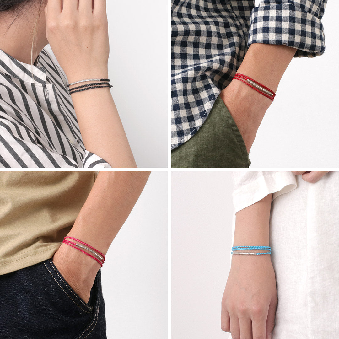 phaduA (パ・ドゥア) ワックスコード カレンシルバー チューブ 3wayアクセサリー