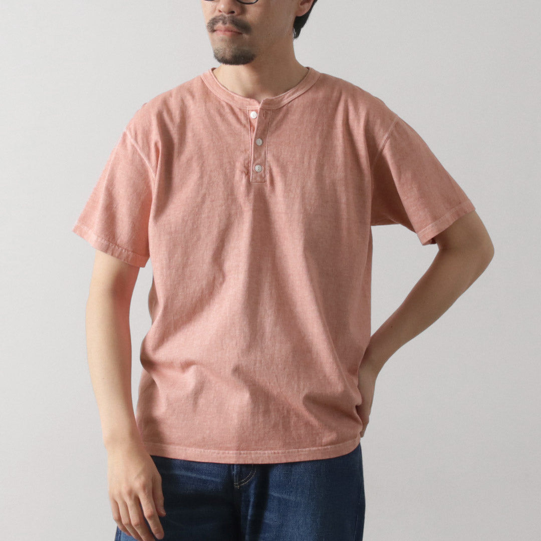 GOOD ON(グッドオン) カラー別注 ショートスリーブ ヘンリーネック Tシャツ