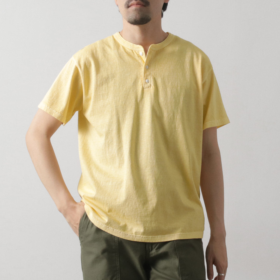 GOOD ON(グッドオン) カラー別注 ショートスリーブ ヘンリーネック Tシャツ