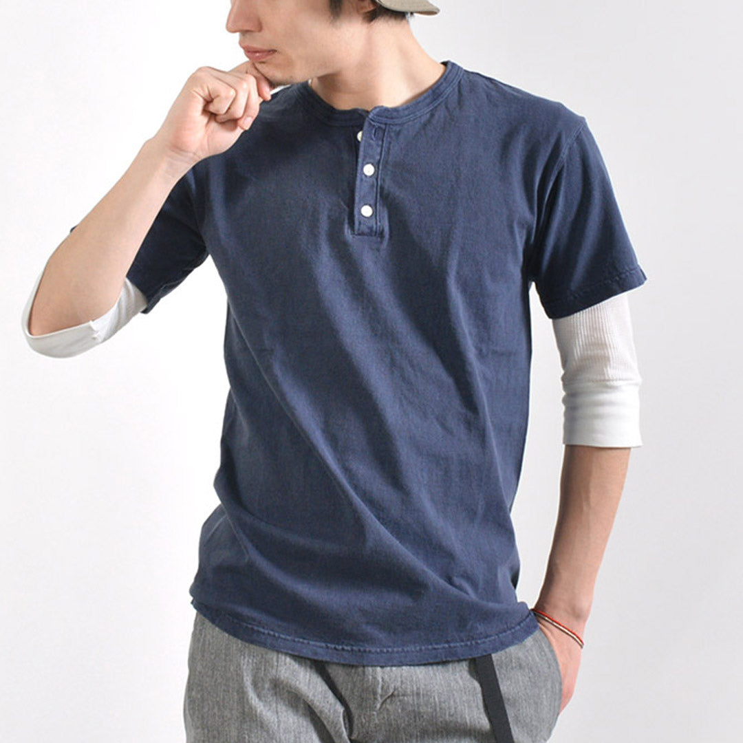 GOOD ON(グッドオン) カラー別注 ショートスリーブ ヘンリーネック Tシャツ