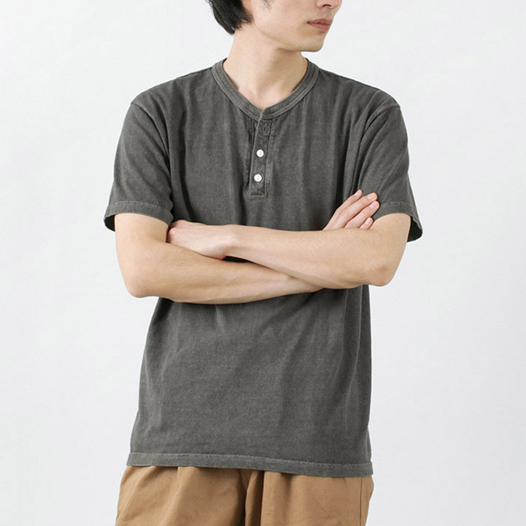 GOOD ON(グッドオン) カラー別注 ショートスリーブ ヘンリーネック Tシャツ