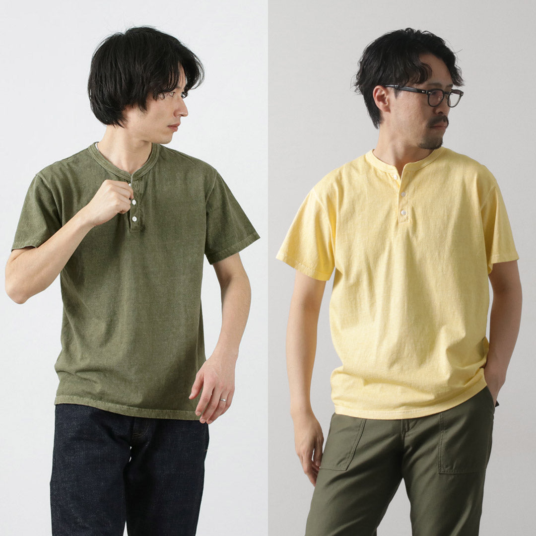 GOOD ON(グッドオン) カラー別注 ショートスリーブ ヘンリーネック Tシャツ