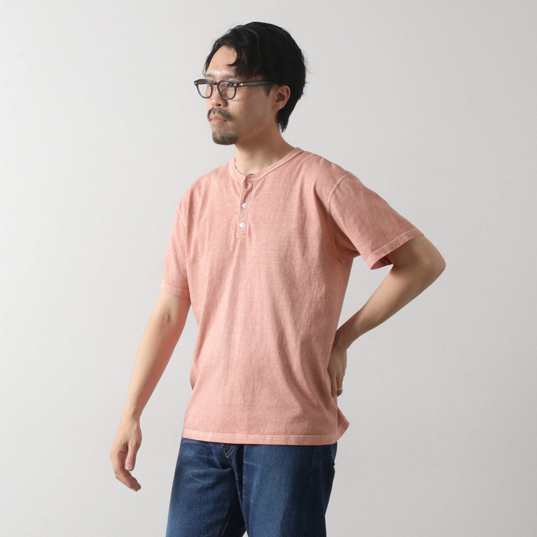 GOOD ON(グッドオン) カラー別注 ショートスリーブ ヘンリーネック Tシャツ