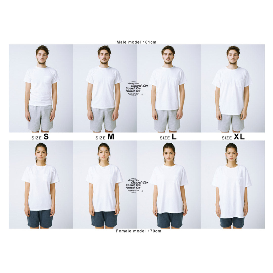 GOOD ON(グッドオン) カラー別注 ショートスリーブ ベーシック ポケット クルーネック Tシャツ