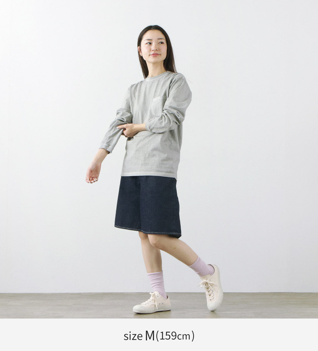 【20%OFF】GOOD ON(グッドオン)ロングスリーブ ポケット クルー Tシャツ