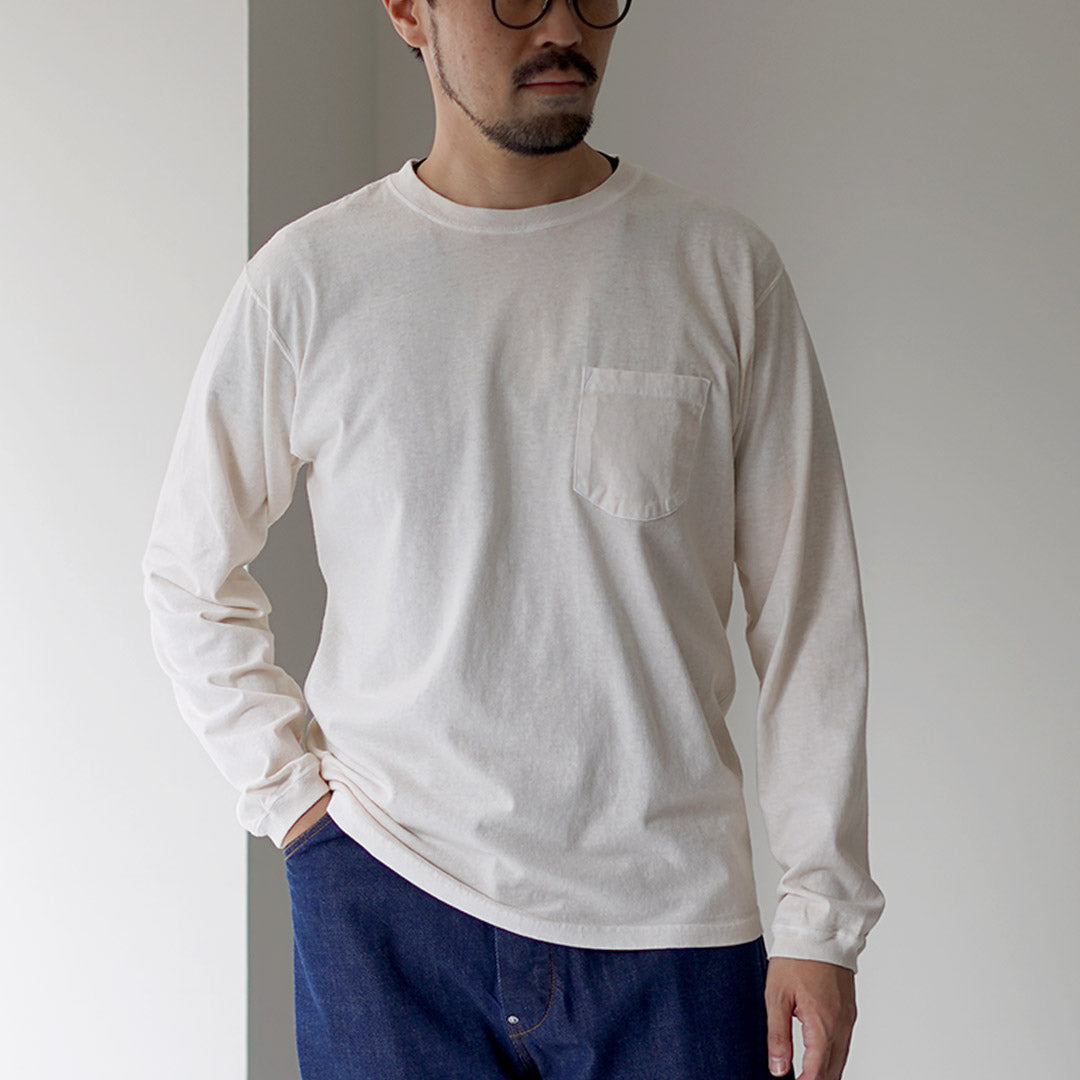 GOOD ON(グッドオン) カラー別注 ロングスリーブ ポケット クルー Tシャツ