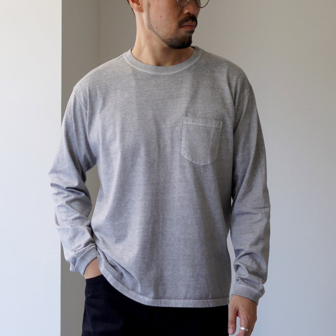 GOOD ON(グッドオン) カラー別注 ロングスリーブ ポケット クルー Tシャツ