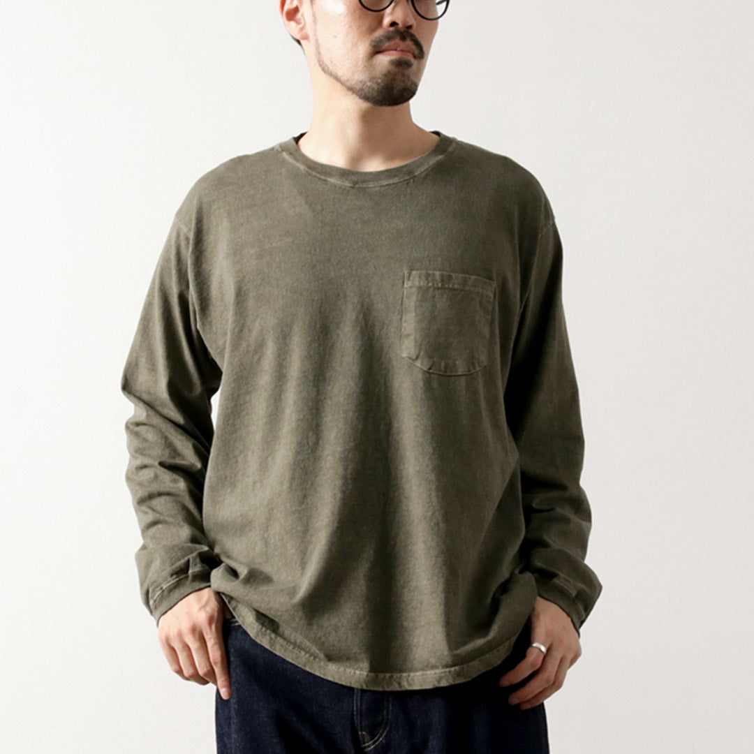 GOOD ON(グッドオン) カラー別注 ロングスリーブ ポケット クルー Tシャツ