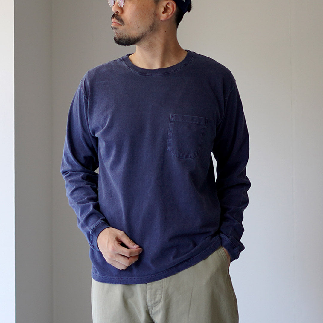 GOOD ON(グッドオン) カラー別注 ロングスリーブ ポケット クルー Tシャツ