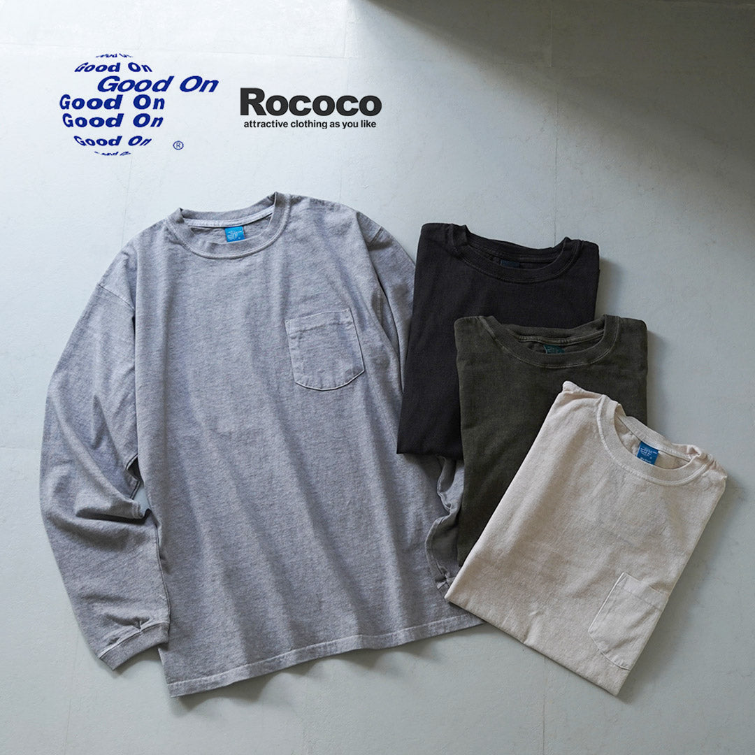 GOOD ON(グッドオン) カラー別注 ロングスリーブ ポケット クルー Tシャツ