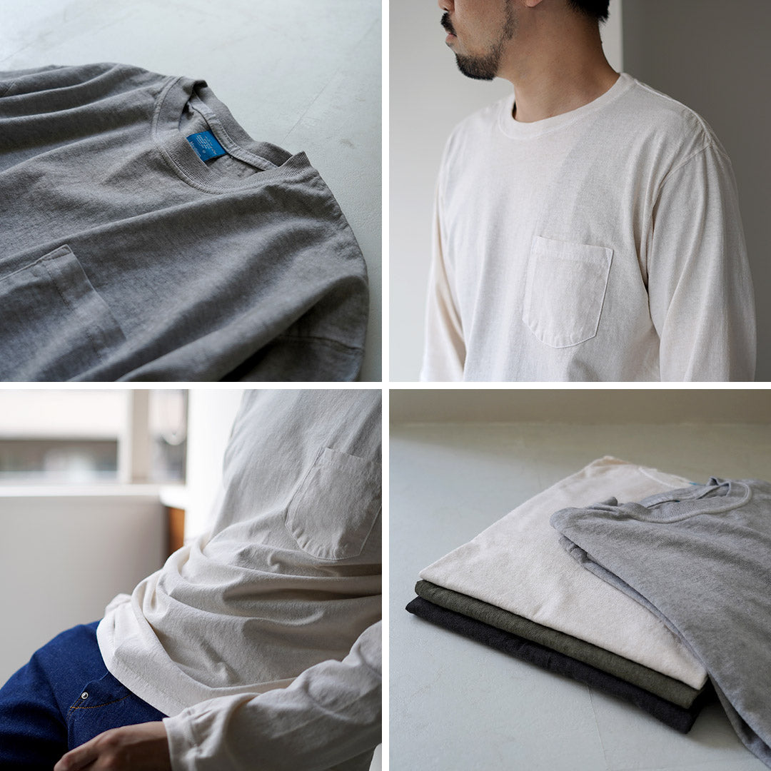 GOOD ON(グッドオン) カラー別注 ロングスリーブ ポケット クルー Tシャツ