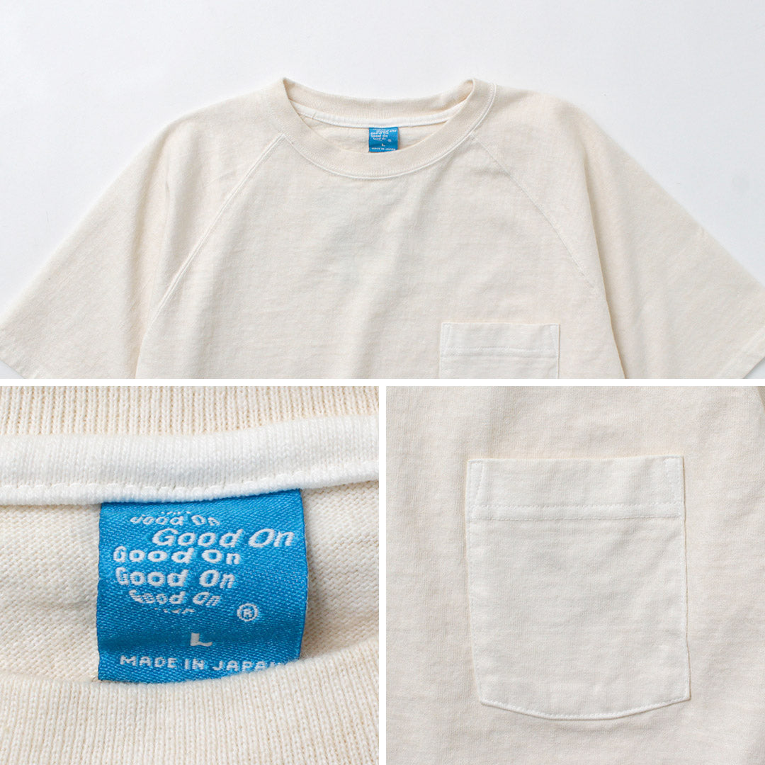 GOOD ON(グッドオン) カラー別注 ラグランヘビー ポケット Tシャツ ショートスリーブ