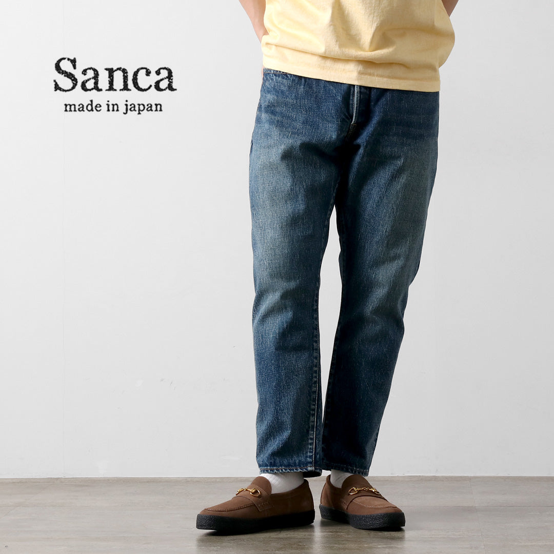 SANCA(サンカ) 15.5オンス デニムテーパード ユーズド 5Pパンツ