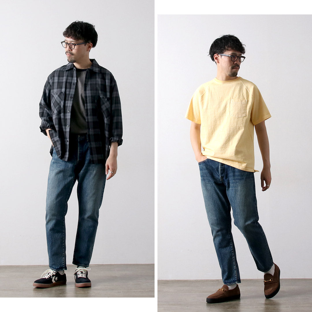 SANCA(サンカ) 15.5オンス デニムテーパード ユーズド 5Pパンツ