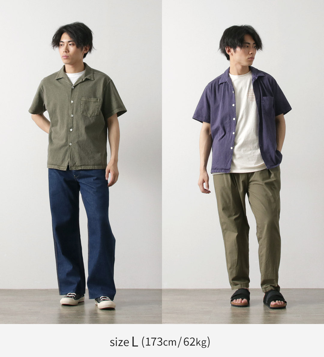 GOOD ON(グッドオン) カラー別注 ショートスリーブ TEE オープンカラー シャツ