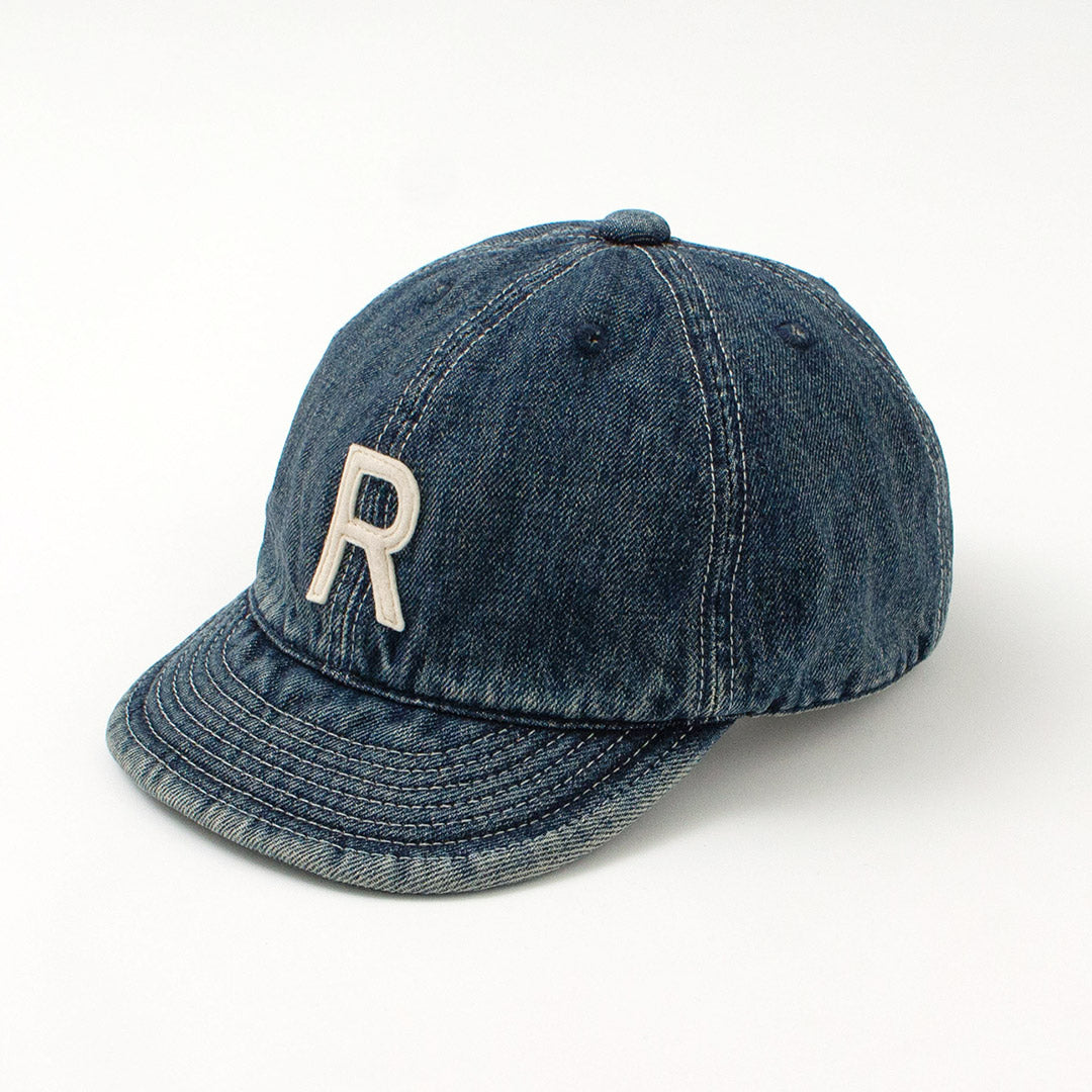 HIGHER(ハイアー) 別注 セルヴィッチデニムキャップ イニシャルワッペン