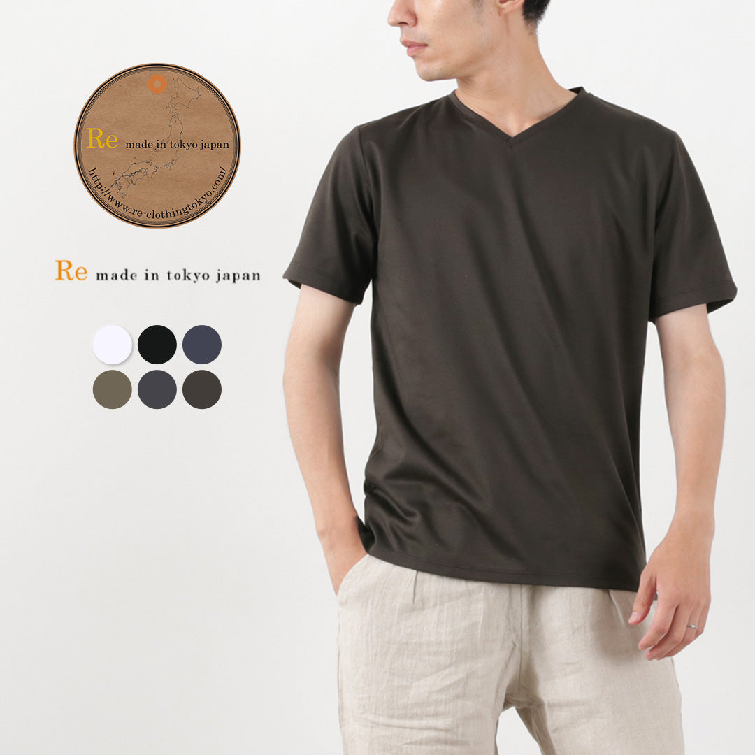 RE MADE IN TOKYO JAPAN(アールイー) 東京メイド ドレスTシャツ Vネック