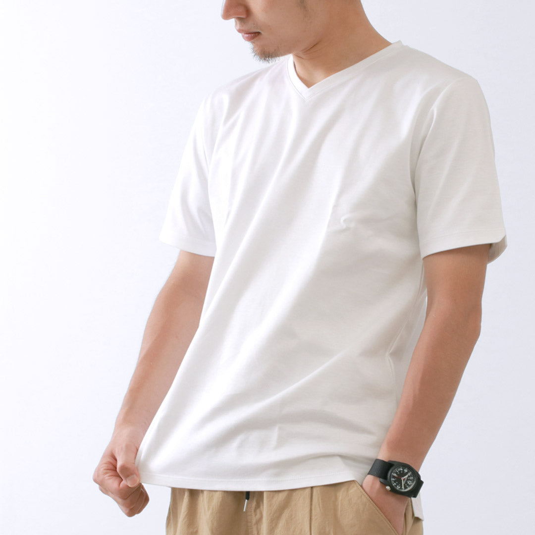 RE MADE IN TOKYO JAPAN(アールイー) 東京メイド ドレスTシャツ Vネック