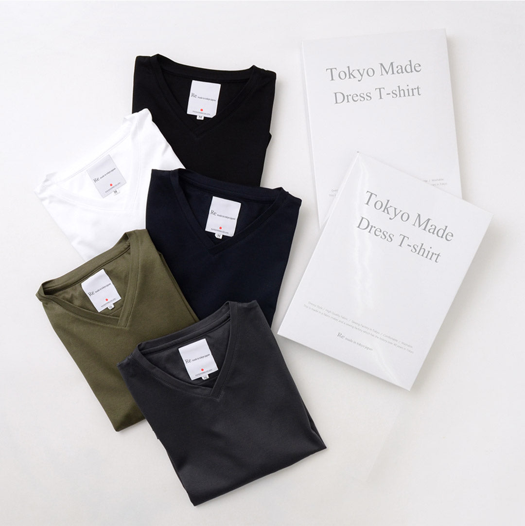 RE MADE IN TOKYO JAPAN(アールイー) 東京メイド ドレスTシャツ Vネック