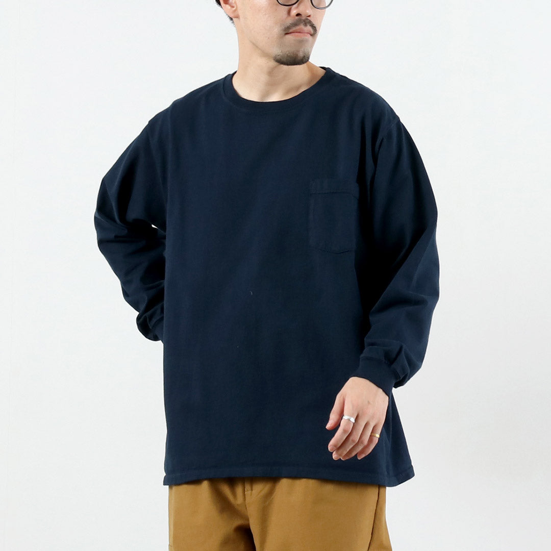 GOODWEAR(グッドウェア) クルーネック ポケット Tシャツ 長袖