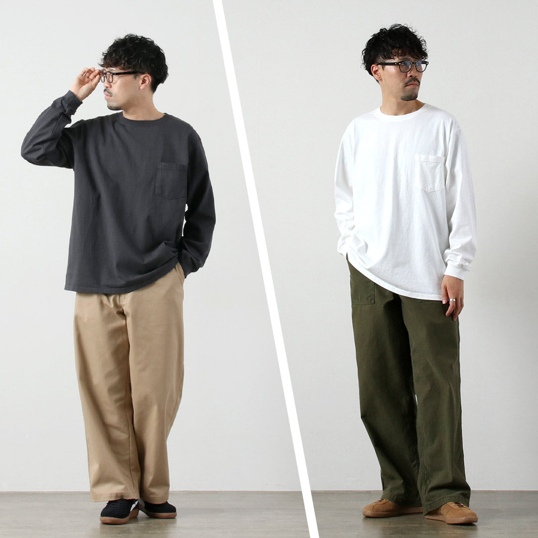 GOODWEAR(グッドウェア) クルーネック ポケット Tシャツ 長袖