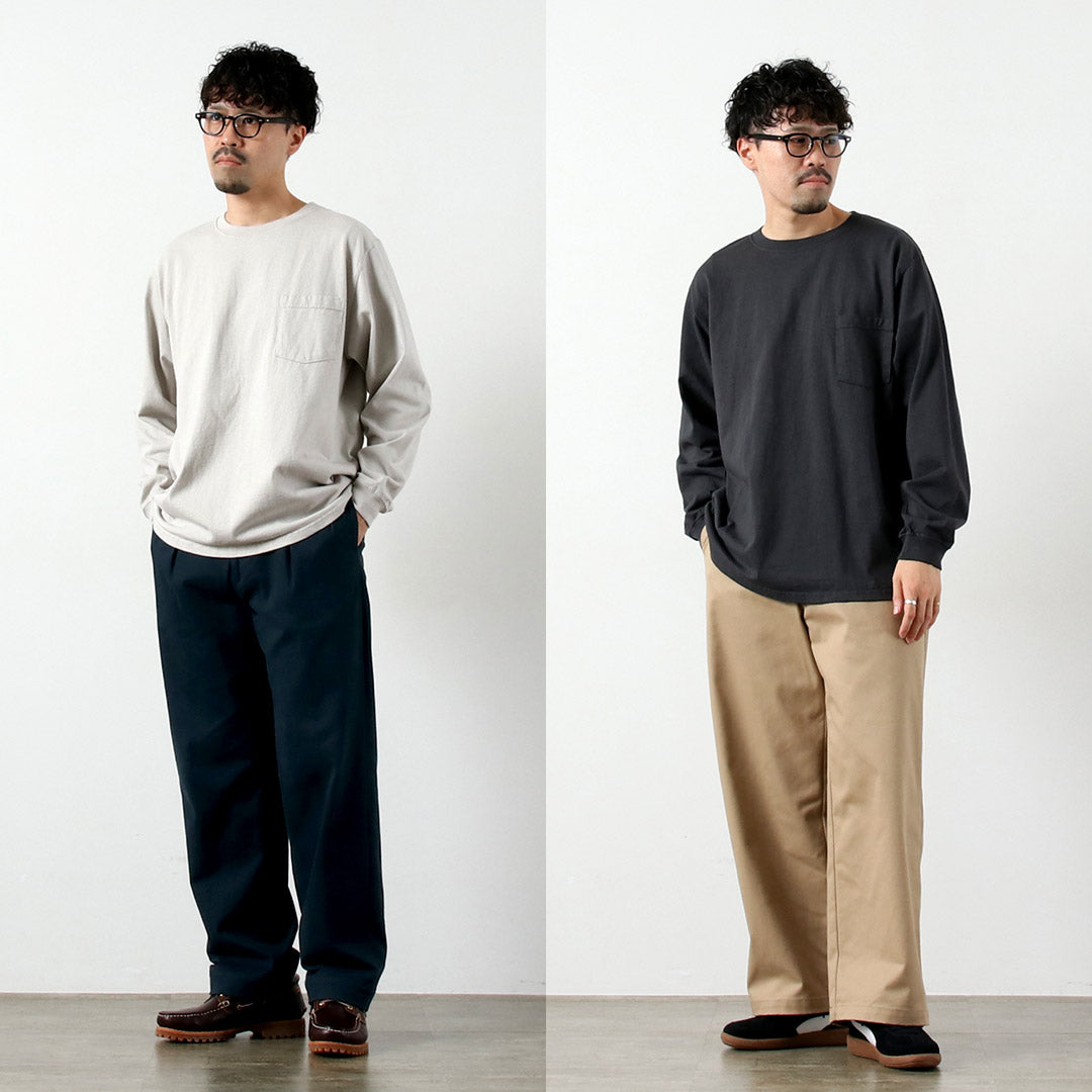 GOODWEAR(グッドウェア) クルーネック ポケット Tシャツ 長袖