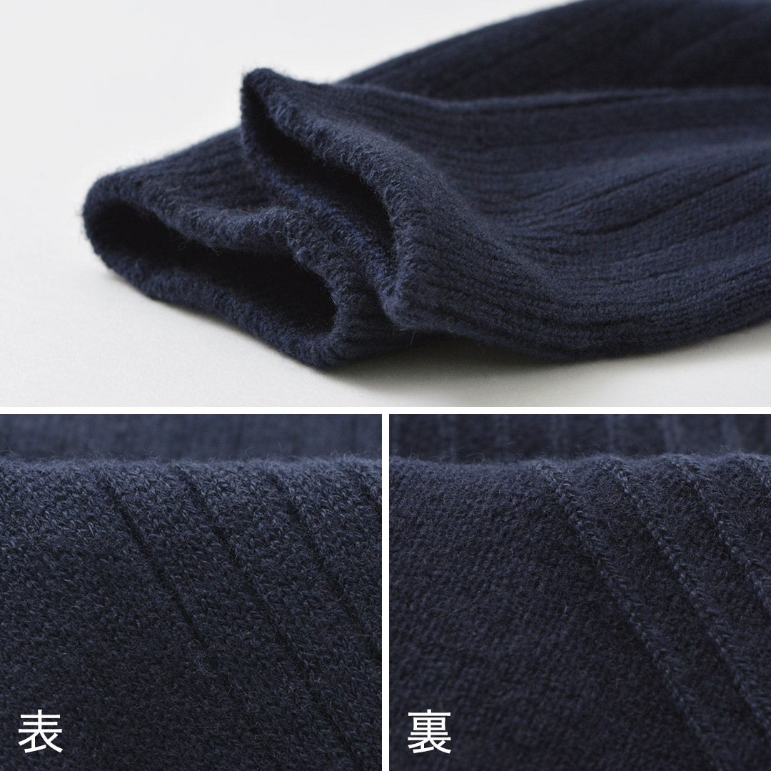 ROTOTO(ロトト) R1327 コットンウール リブクルーソックス