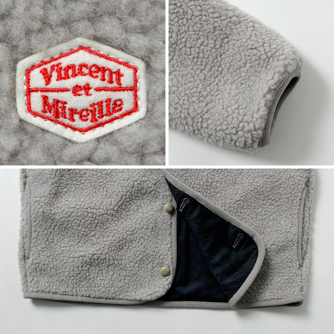 VINCENT ET MIREILLE(ヴァンソン エ ミレイユ) ボア カーディガン