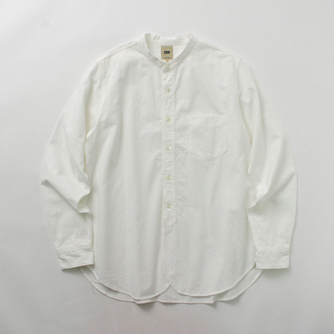 FOB FACTORY(FOBファクトリー) F3429 オックス バンドカラー シャツ/長袖