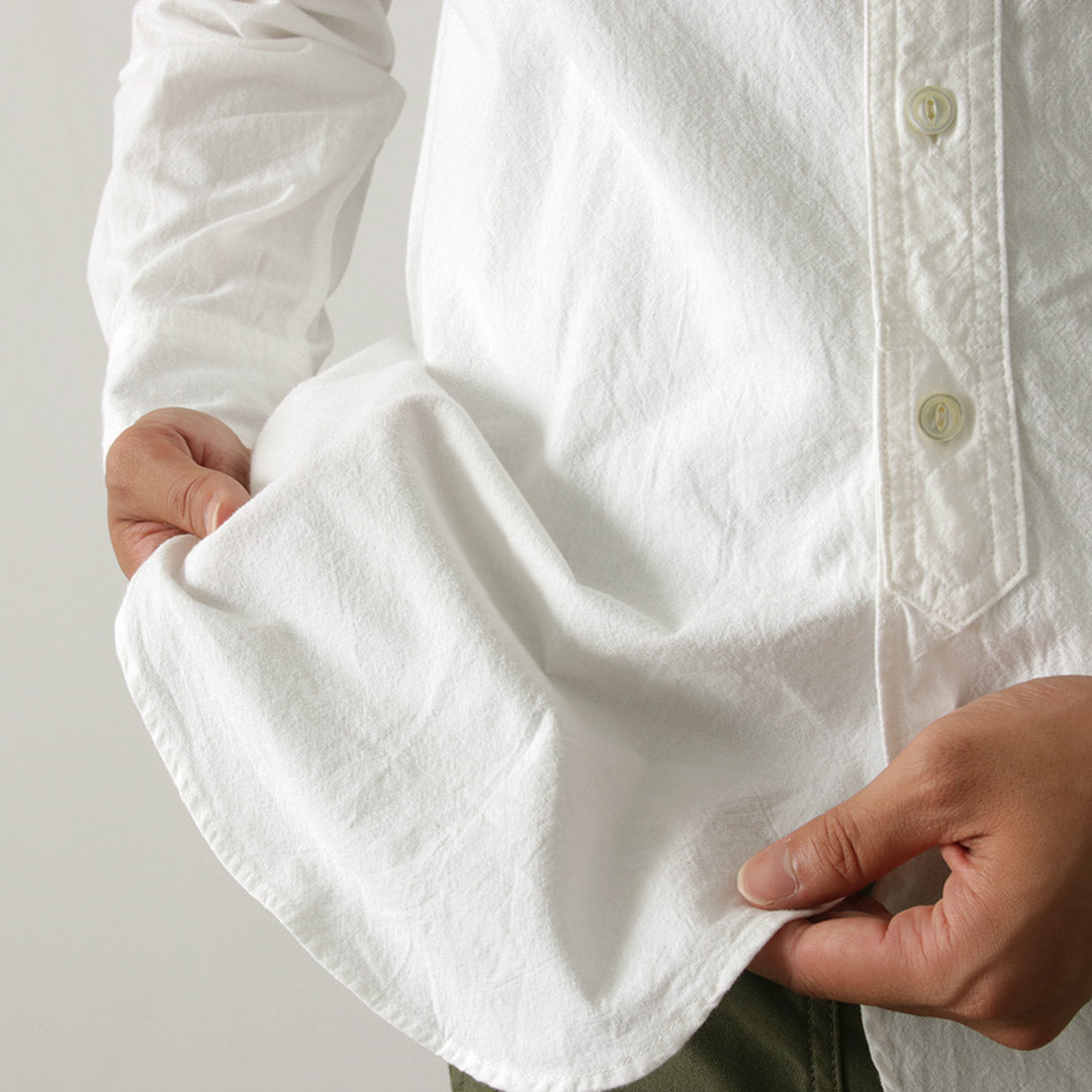 FOB FACTORY(FOBファクトリー) F3429 オックス バンドカラー シャツ/長袖
