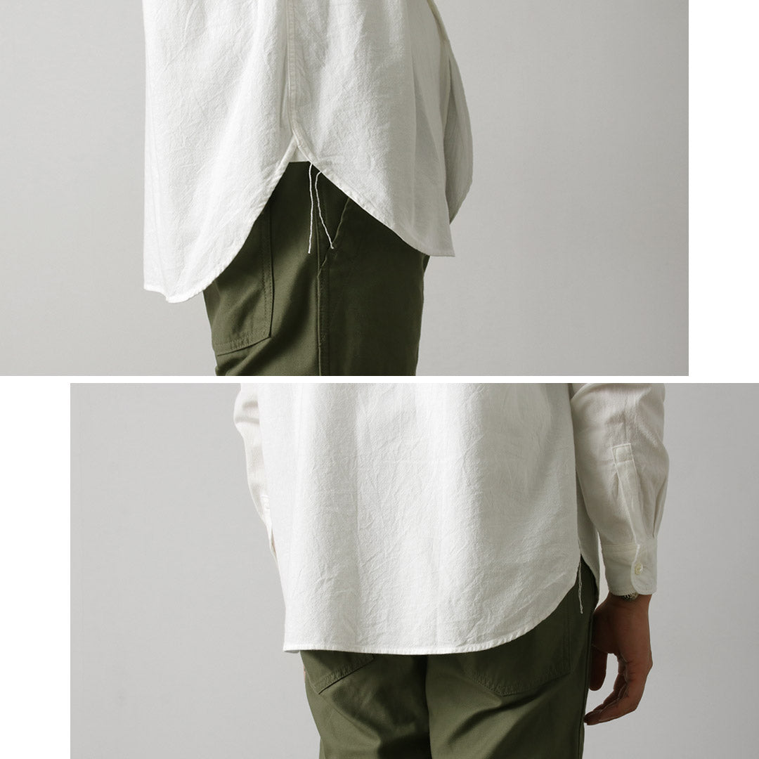 FOB FACTORY(FOBファクトリー) F3429 オックス バンドカラー シャツ/長袖