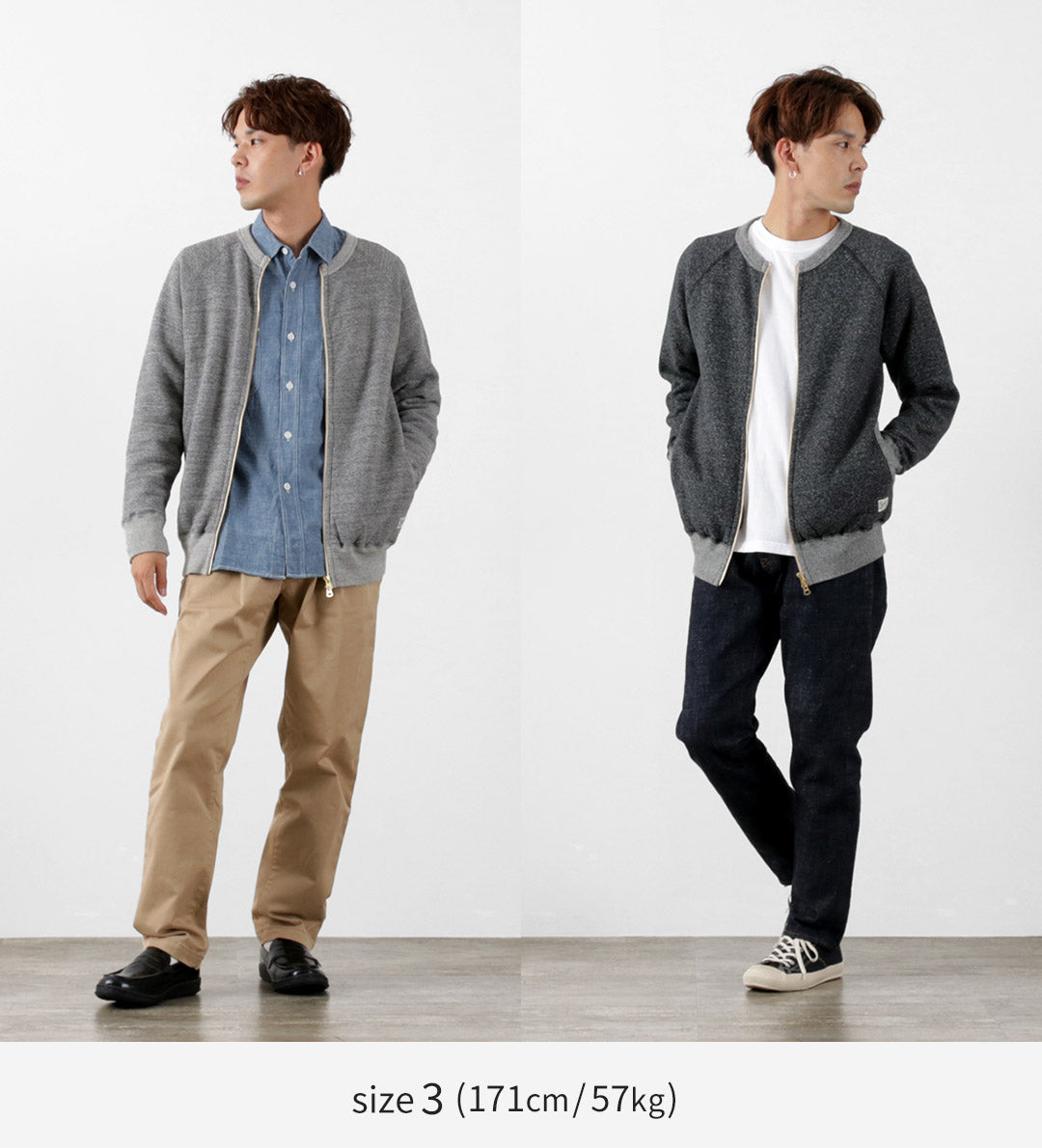 KEPANI(ケパニ) 別注 クルーネック フルジップ スウェット ジャケット