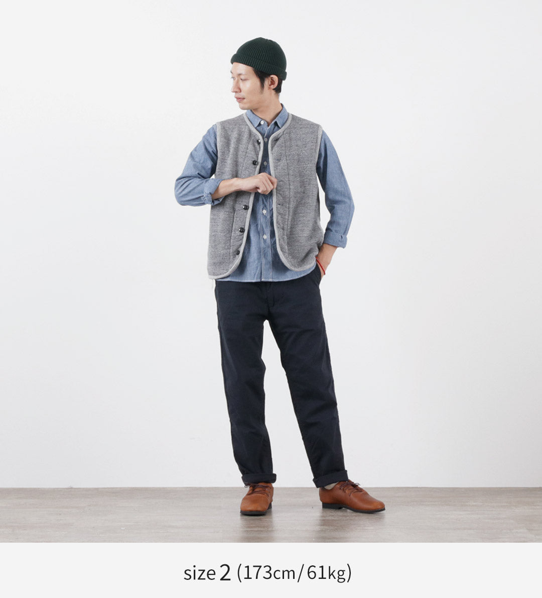 KEPANI(ケパニ) ヒューストン ラフィー裏起毛 ベスト