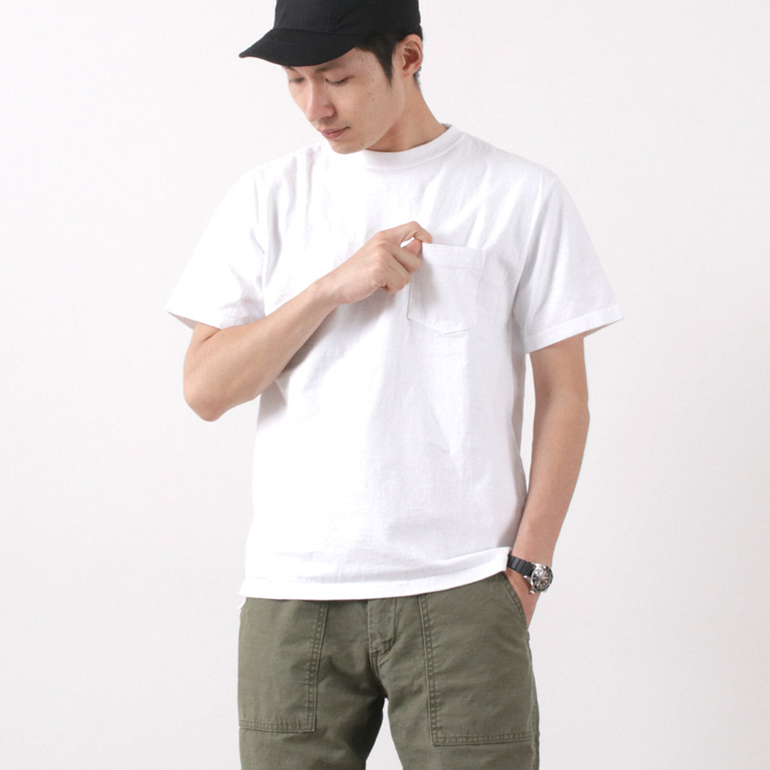 GOOD ON(グッドオン) 別注 ヘビー セットインスリーブ 半袖 ポケットTシャツ