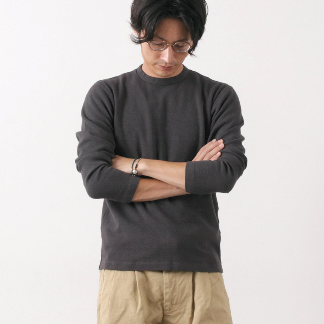 BARNS(バーンズ) カラー別注 ヘビースパンフライス ロングスリーブTシャツ
