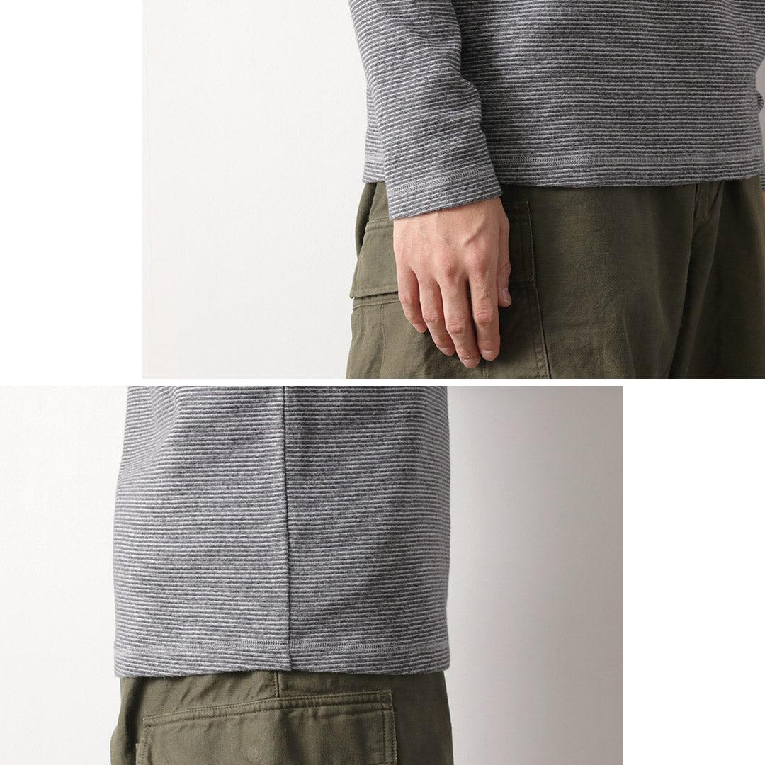 BARNS(バーンズ) カラー別注 ヘビースパンフライス ロングスリーブTシャツ