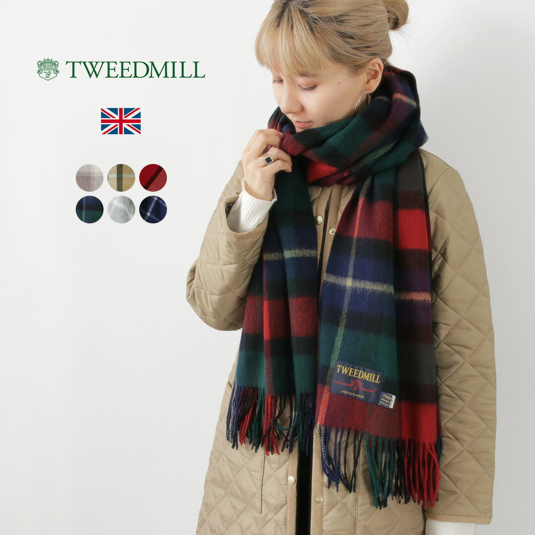 TWEED MILL(ツイードミル) 71×210 ラムウール ニーラグ チェック