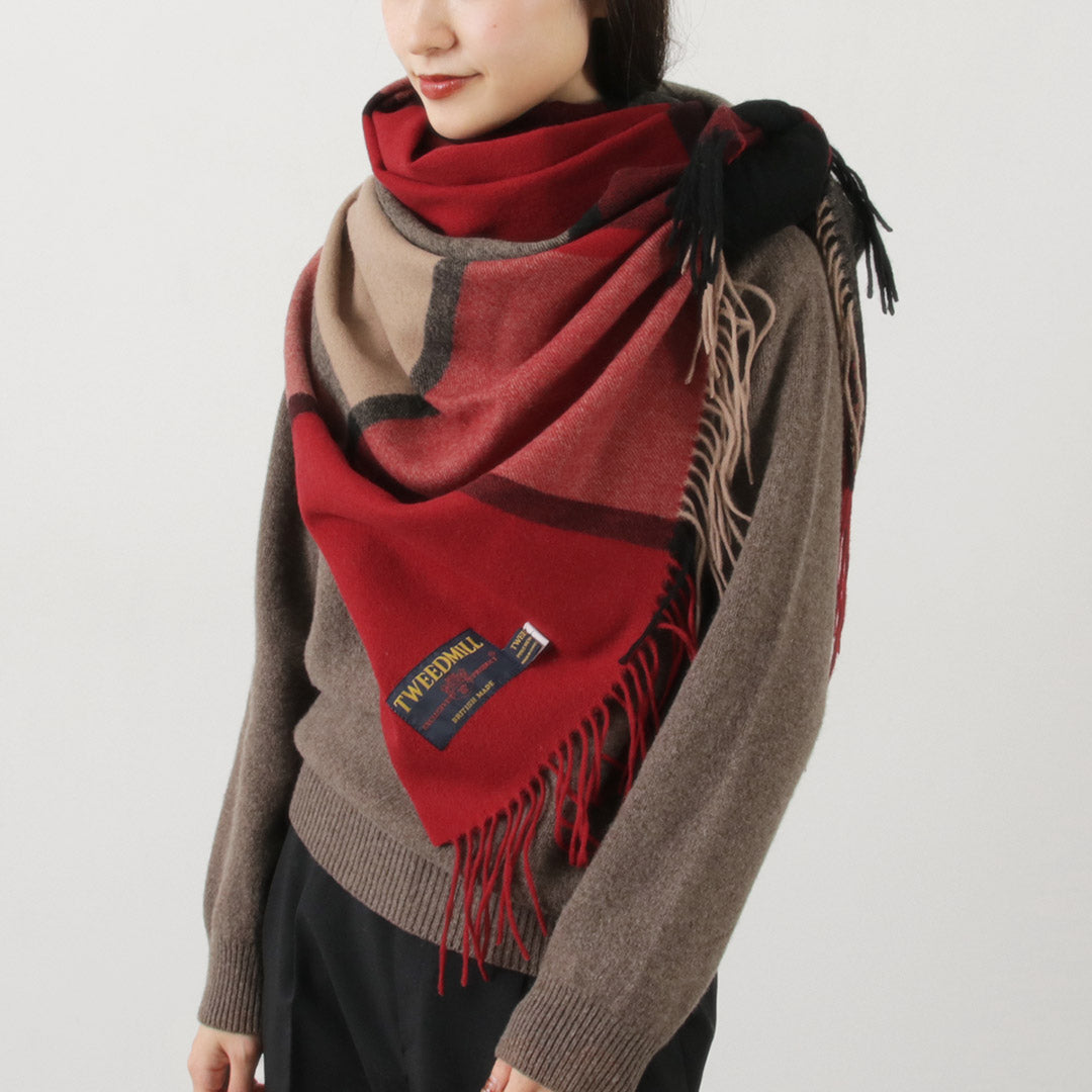 TWEED MILL(ツイードミル) 71×210 ラムウール ニーラグ チェック