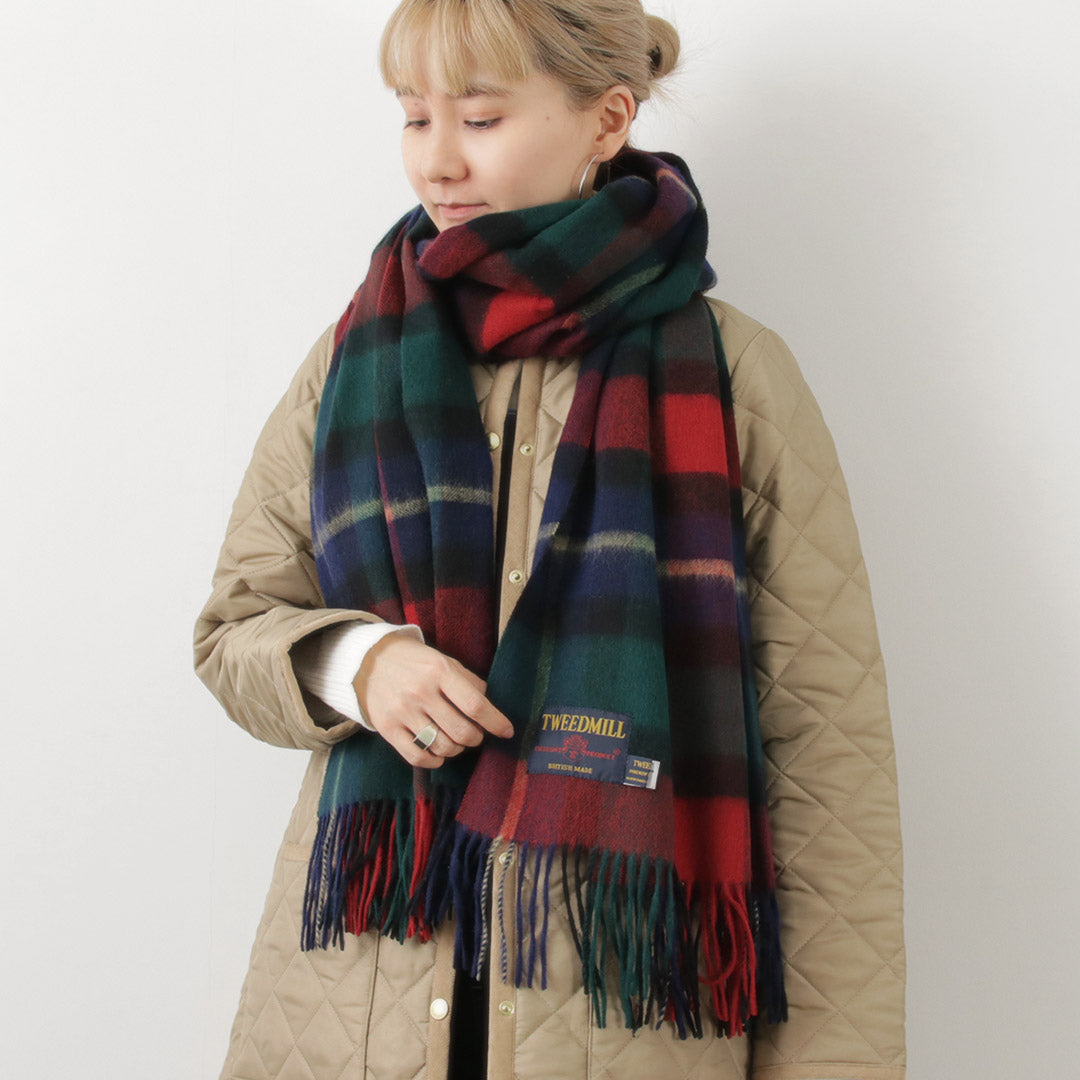 TWEED MILL(ツイードミル) 71×210 ラムウール ニーラグ チェック